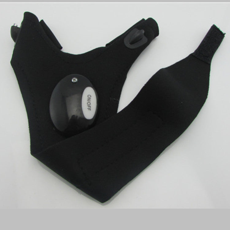 Linterna LED para exteriores, guantes de pesca con medio dedo, iluminación deportiva, guantes de pesca, guantes iluminados