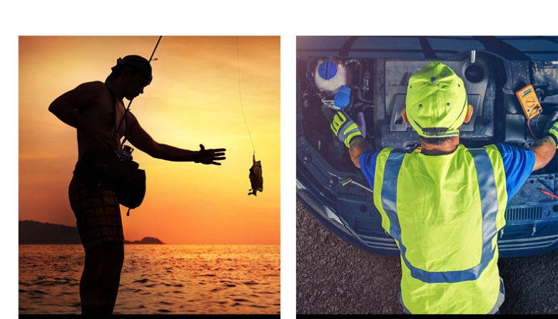 Linterna LED para exteriores, guantes de pesca con medio dedo, iluminación deportiva, guantes de pesca, guantes iluminados