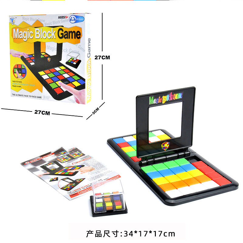 Jeu de course carré de combat de couleurs, puzzle de bureau carré Parent-enfant, jouets éducatifs d'apprentissage Anti-Stress, cadeaux pour garçons et filles