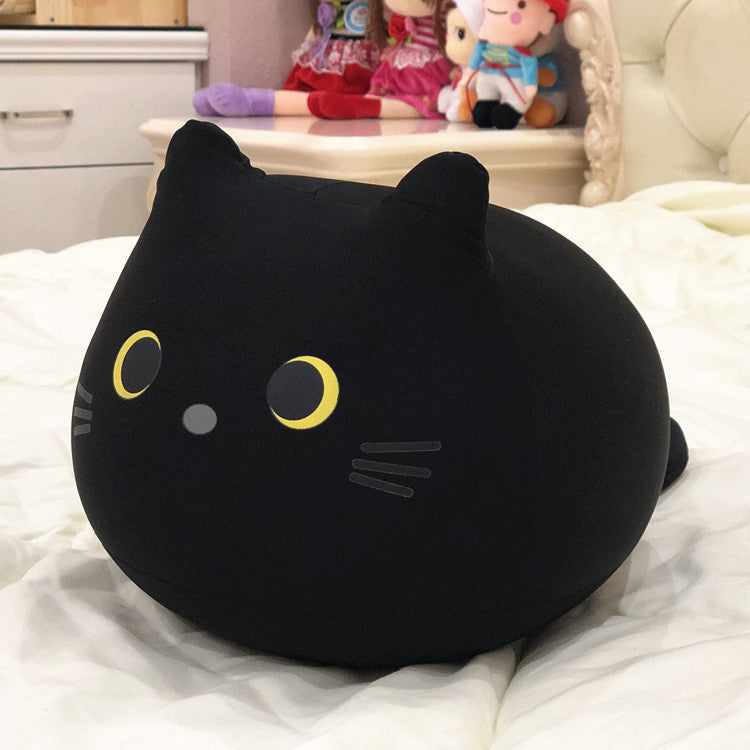 Logiciel de poupée d'oreiller chaton noir et blanc