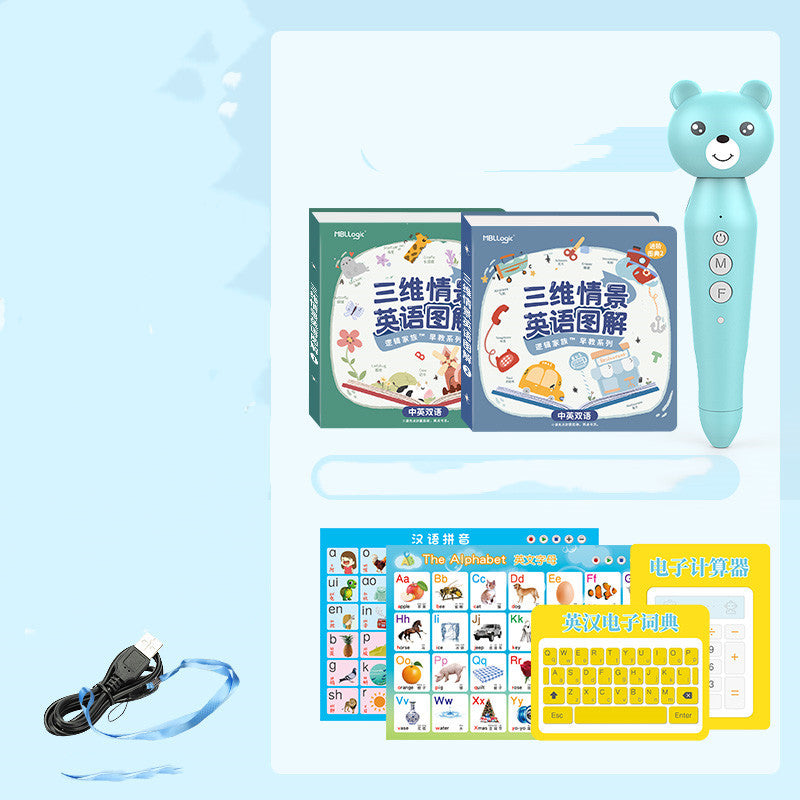 Little Oxford-pluma de lectura bilingüe chino-inglés, máquina de lectura Universal en inglés para niños pequeños