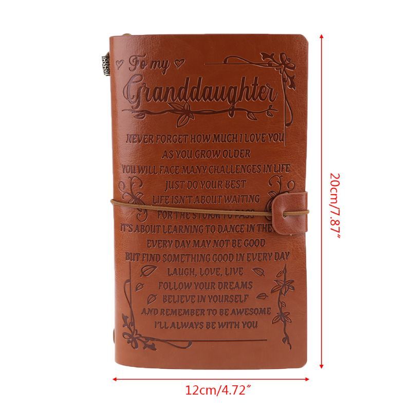 Grand livre à main en cuir