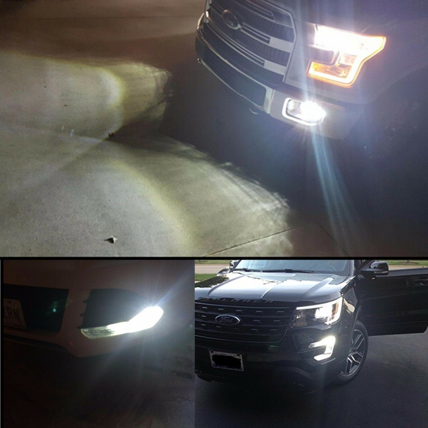 Luz antiniebla LED para coche 10SMD Luz de coche de alta potencia carcasa negra