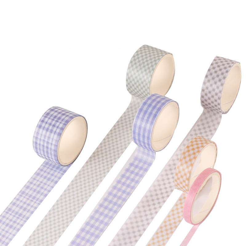Creative Cute Retro Plaid Hand Account Tape Sticker