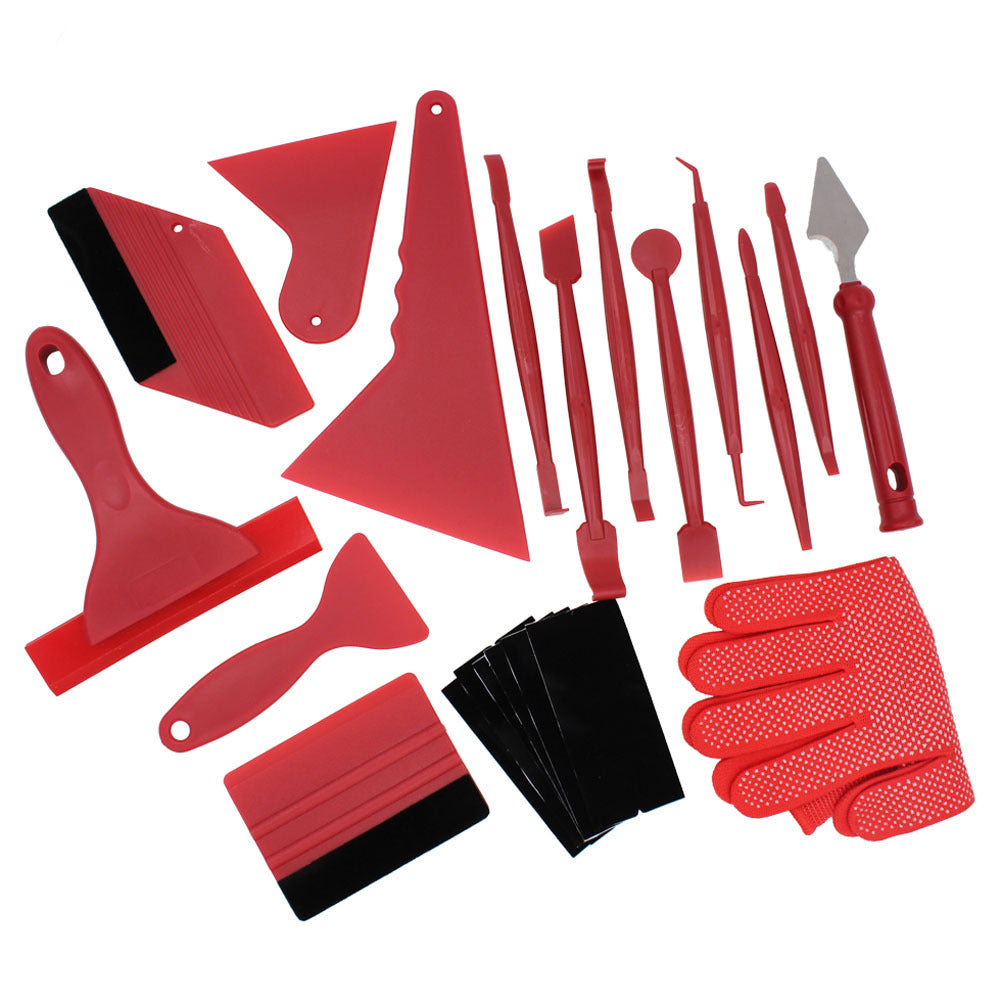 21 juegos de herramientas para filmación de automóviles, película que cambia de Color y hermoso raspador de costuras, removedor de películas publicitarias, herramienta raspadora