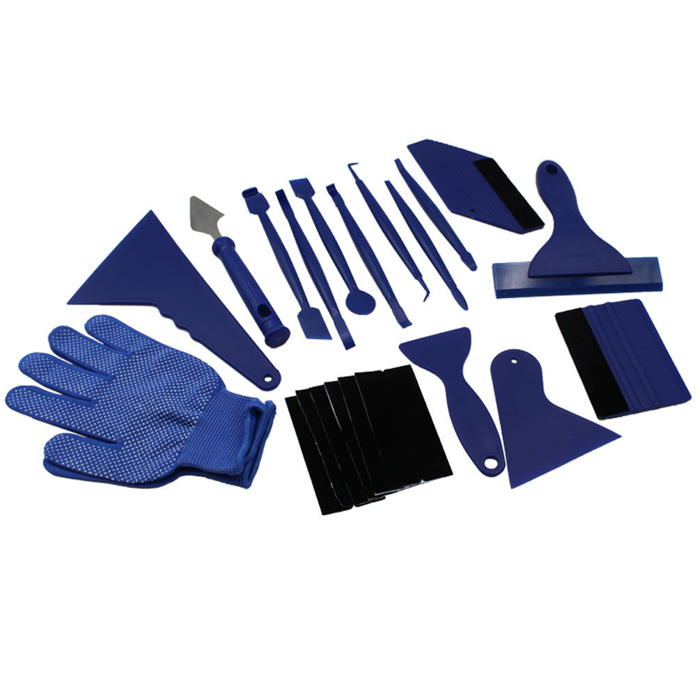 21 juegos de herramientas para filmación de automóviles, película que cambia de Color y hermoso raspador de costuras, removedor de películas publicitarias, herramienta raspadora