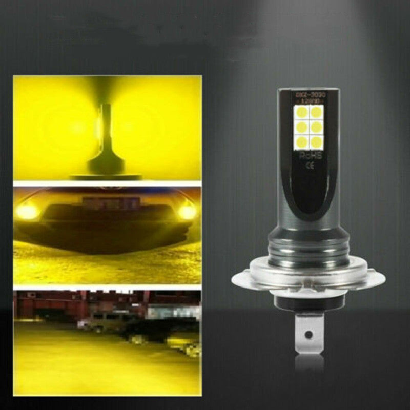 Feu antibrouillard tricolore LED automobile blanc jaune bleu glace