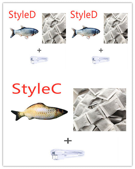 Version sans pince à chat - Jouet de poisson électrique de simulation de poisson sauteur électrique