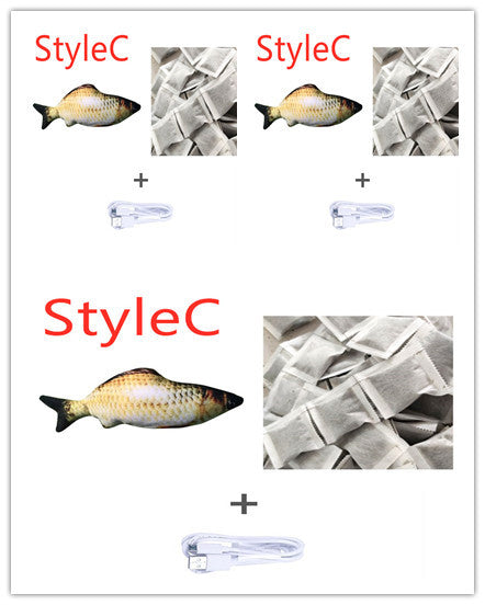 Version sans pince à chat - Jouet de poisson électrique de simulation de poisson sauteur électrique