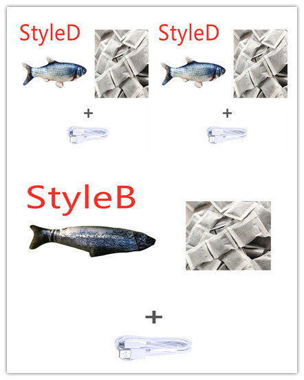 Version sans pince à chat - Jouet de poisson électrique de simulation de poisson sauteur électrique