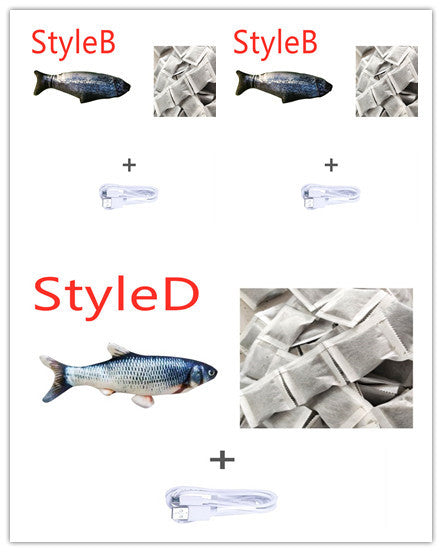 Version sans pince à chat - Jouet de poisson électrique de simulation de poisson sauteur électrique
