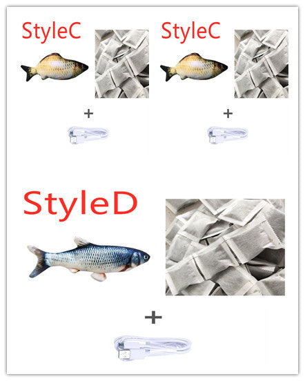 Version sans pince à chat - Jouet de poisson électrique de simulation de poisson sauteur électrique