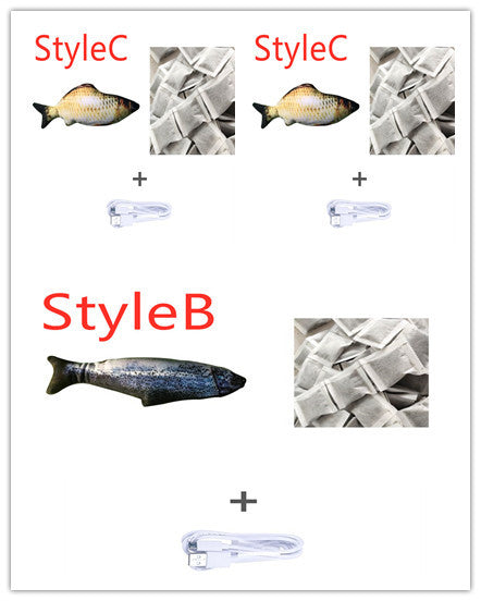 Version sans pince à chat - Jouet de poisson électrique de simulation de poisson sauteur électrique