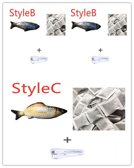 Version sans pince à chat - Jouet de poisson électrique de simulation de poisson sauteur électrique