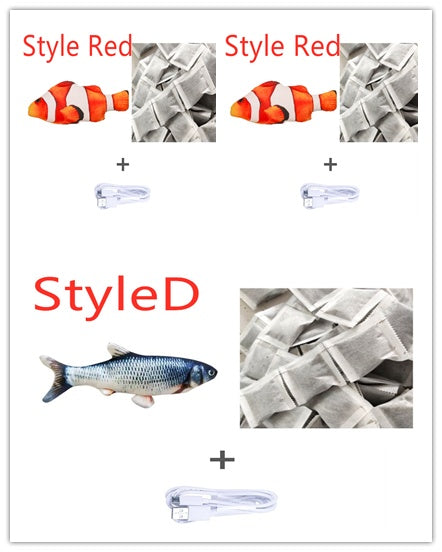 Version sans pince à chat - Jouet de poisson électrique de simulation de poisson sauteur électrique