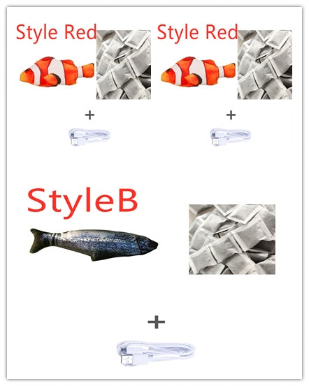 Version sans pince à chat - Jouet de poisson électrique de simulation de poisson sauteur électrique