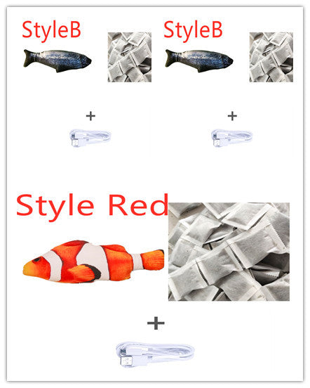 Version sans pince à chat - Jouet de poisson électrique de simulation de poisson sauteur électrique
