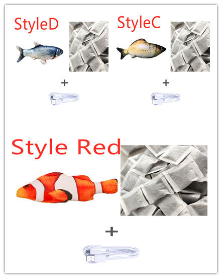 Version sans pince à chat - Jouet de poisson électrique de simulation de poisson sauteur électrique