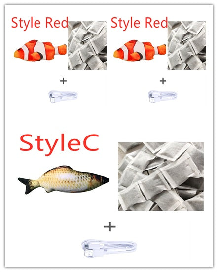 Version sans pince à chat - Jouet de poisson électrique de simulation de poisson sauteur électrique