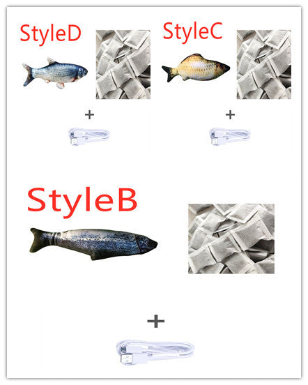 Version sans pince à chat - Jouet de poisson électrique de simulation de poisson sauteur électrique