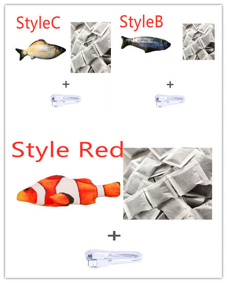 Version sans pince à chat - Jouet de poisson électrique de simulation de poisson sauteur électrique