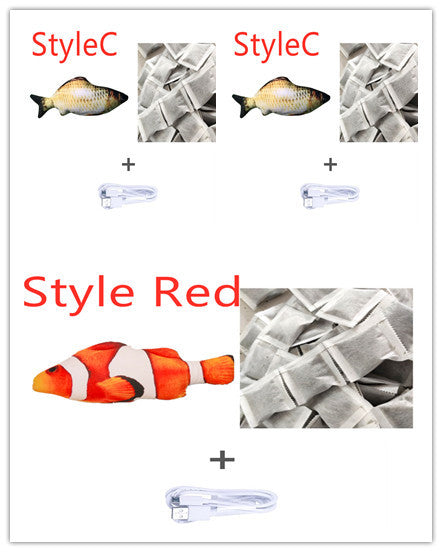 Version sans pince à chat - Jouet de poisson électrique de simulation de poisson sauteur électrique