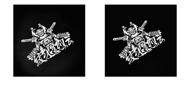 Pegatinas de Samurai negro japonés, pegatinas de coche modificadas, pegatinas de engranaje trasero, pegatinas de parabrisas trasero, pegatinas decorativas reflectantes JDM