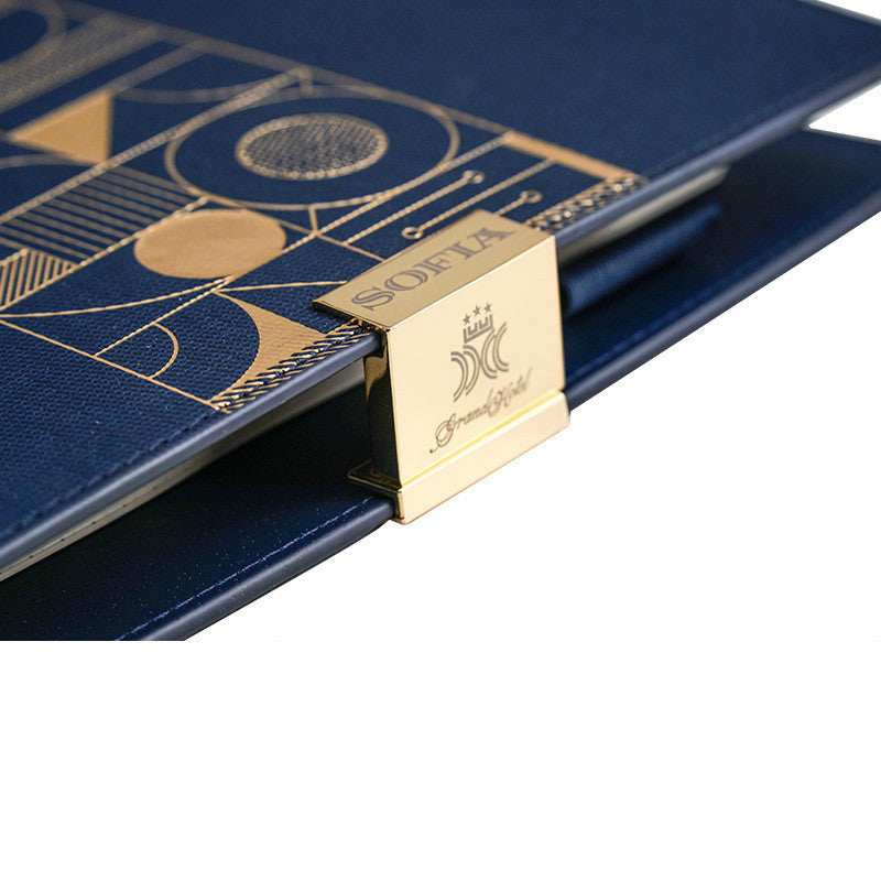 Carnet à feuilles mobiles en cuir d'affaires exquis et Simple, bloc-notes, grand livre à main