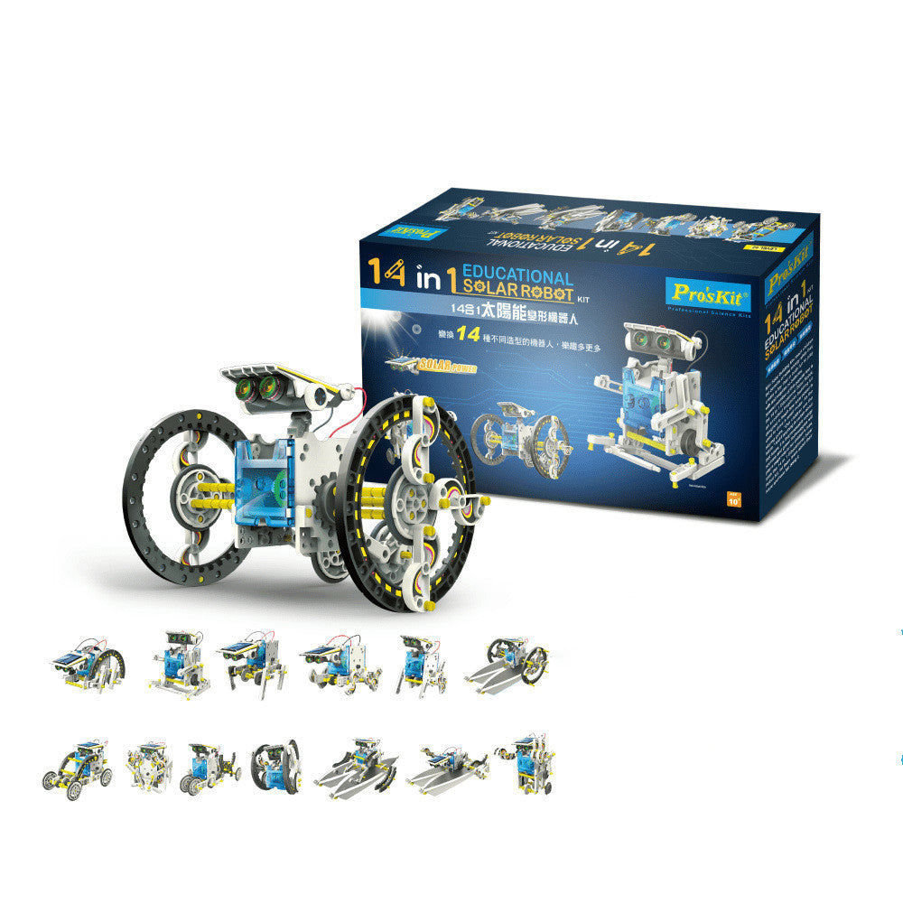 Jouet de puzzle de robot de déformation d'énergie solaire assemblé pour des enfants