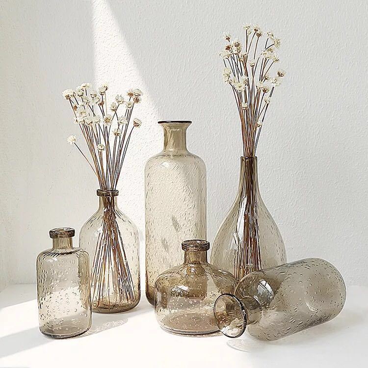 Vase en verre à bulles, décoration de maison, décoration de Vase