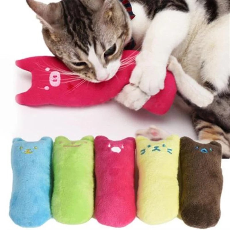 Jouets interactifs en forme d'herbe à chat pour chat, oreiller, jouet interactif, fournitures pour animaux de compagnie, pouce, peluche, dents, morsure, menthe, accessoires pour chat