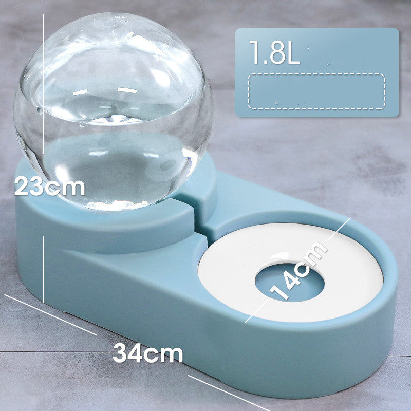 Boule à bulles pour animaux de compagnie, bols pour chiens, fontaine de nourriture pour chat, mangeoire automatique 1,8 l pour chaton, bol de boisson d'eau, conteneur d'alimentation, nouvelle collection