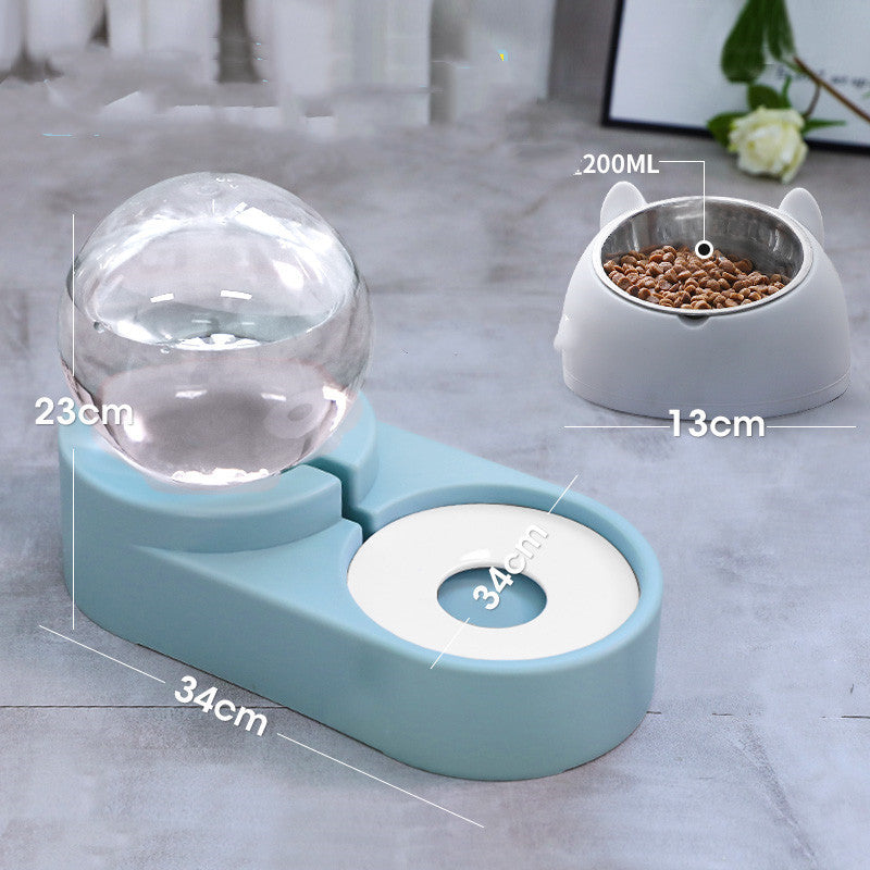 Boule à bulles pour animaux de compagnie, bols pour chiens, fontaine de nourriture pour chat, mangeoire automatique 1,8 l pour chaton, bol de boisson d'eau, conteneur d'alimentation, nouvelle collection