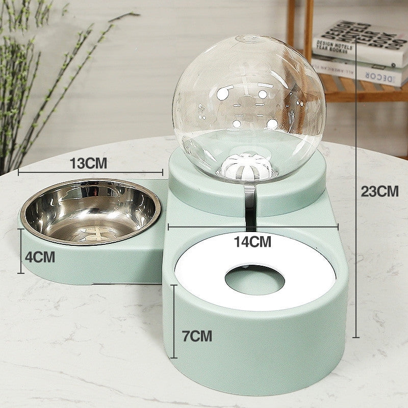 Boule à bulles pour animaux de compagnie, bols pour chiens, fontaine de nourriture pour chat, mangeoire automatique 1,8 l pour chaton, bol de boisson d'eau, conteneur d'alimentation, nouvelle collection