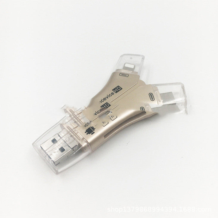 Lector de tarjetas de teléfono móvil TF SD multifuncional cuatro en uno universal