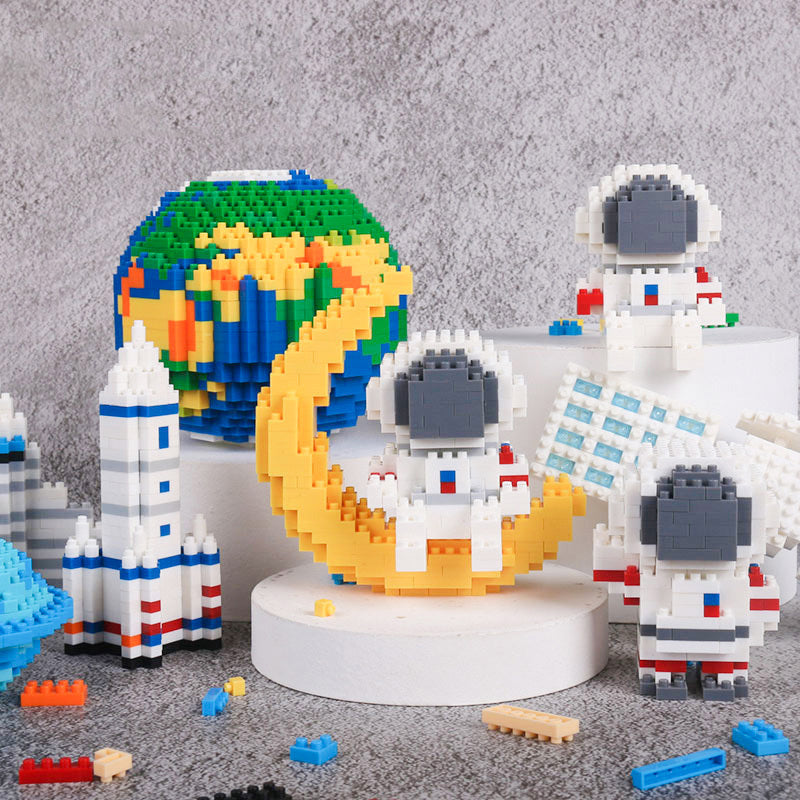 Blocs de construction de Mini astronaute créatifs, bricolage, jouet pour enfants, cadeaux d'anniversaire