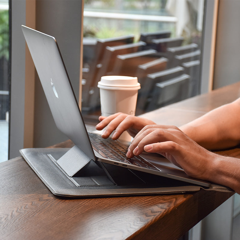 Bolsa para computadora portátil Almohadilla de mano tres en uno con soporte