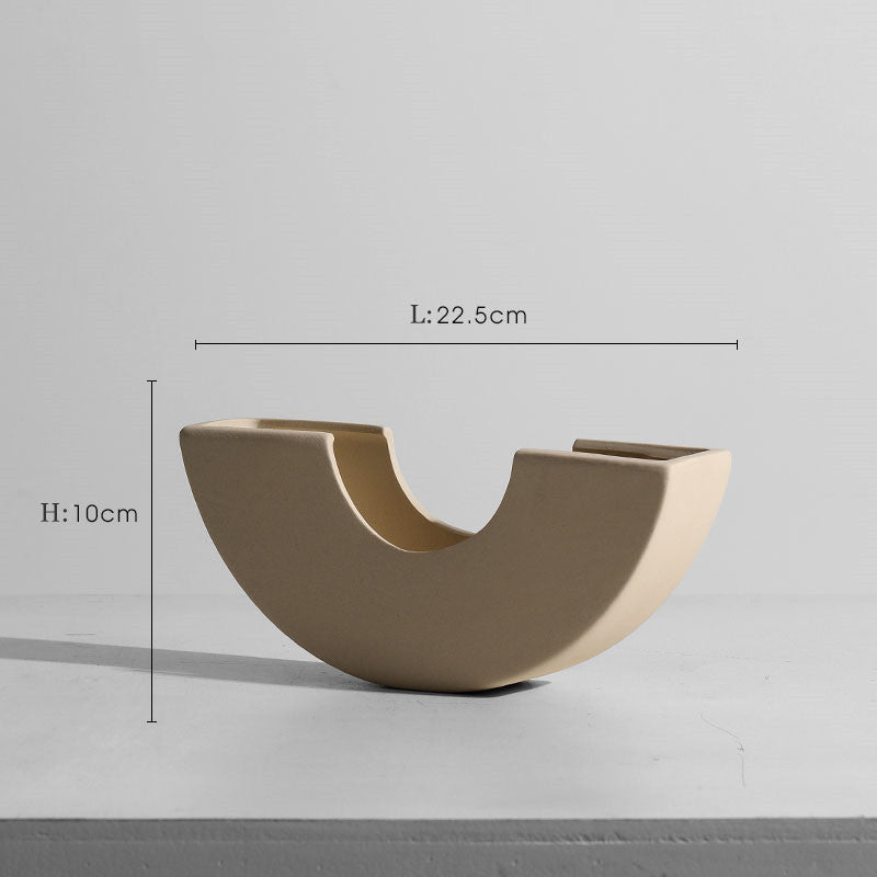 Ornements de fleurs de vase en céramique minimaliste moderne