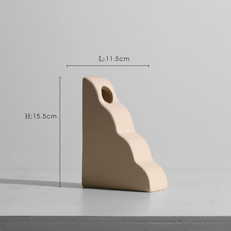Ornements de fleurs de vase en céramique minimaliste moderne