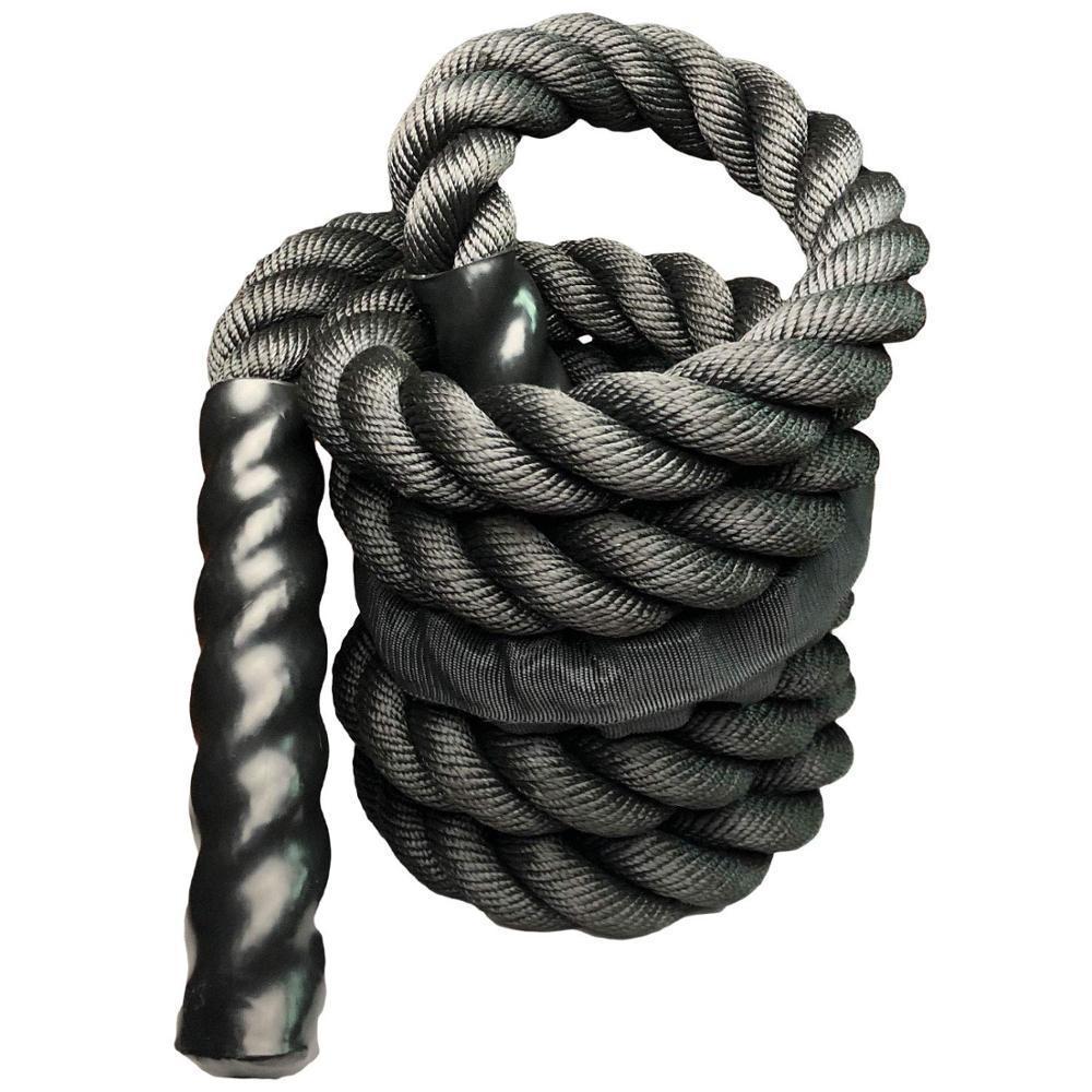 Cuerda para saltar para fitness, cuerda para ejercicios atrevida y resistente, cuerda para saltar de triple hebra con soporte de peso