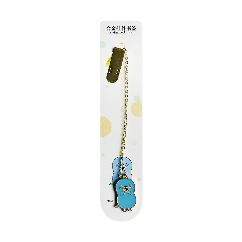 Petit pendentif créatif en métal frais, marque-page mignon et exquis, marque-page pour étudiant, papeterie Portable