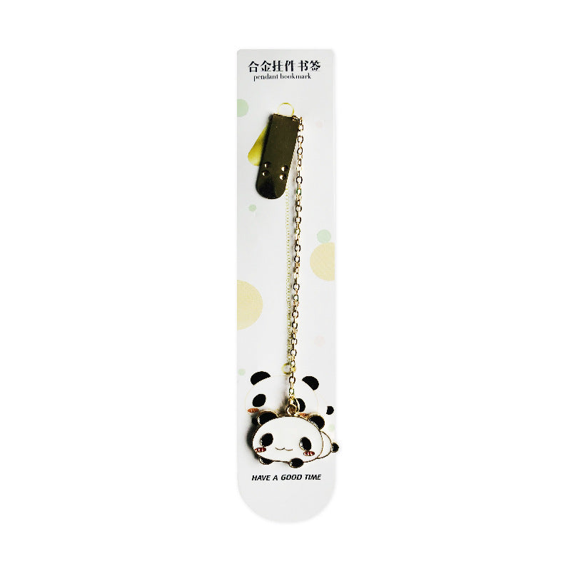 Petit pendentif créatif en métal frais, marque-page mignon et exquis, marque-page pour étudiant, papeterie Portable