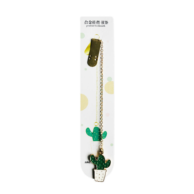 Petit pendentif créatif en métal frais, marque-page mignon et exquis, marque-page pour étudiant, papeterie Portable