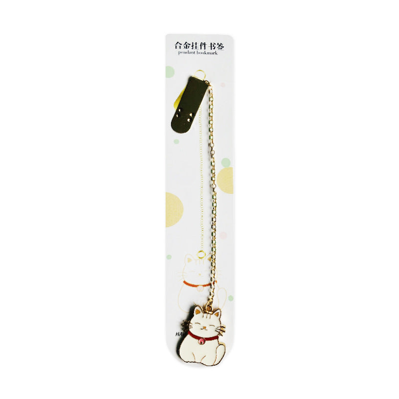 Petit pendentif créatif en métal frais, marque-page mignon et exquis, marque-page pour étudiant, papeterie Portable