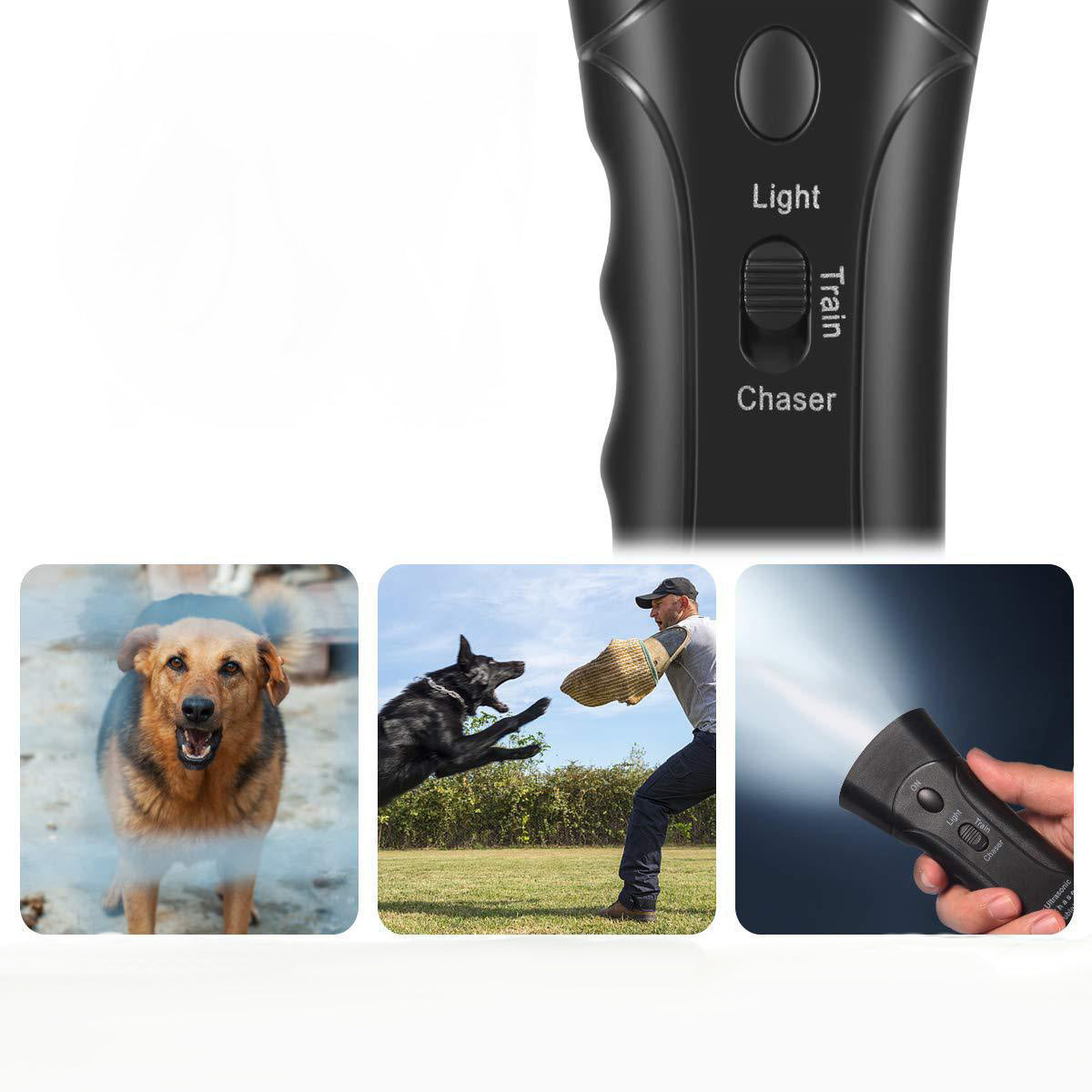 Entrenador de perros con láser de doble cuerno