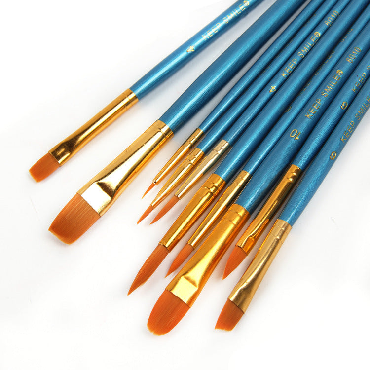 Juego de pinceles Gouache, pluma de línea de acuarela, cabeza redonda
