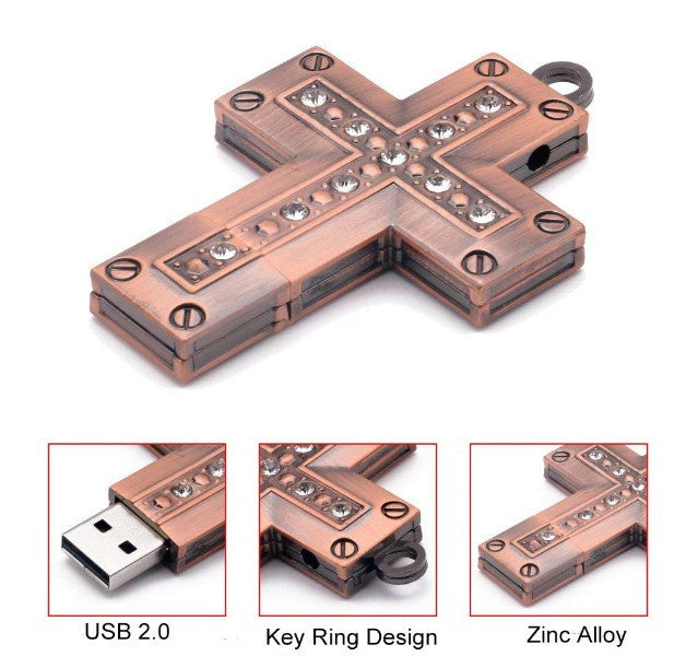 Unidad flash USB 32G Unidad flash USB con cruz de metal