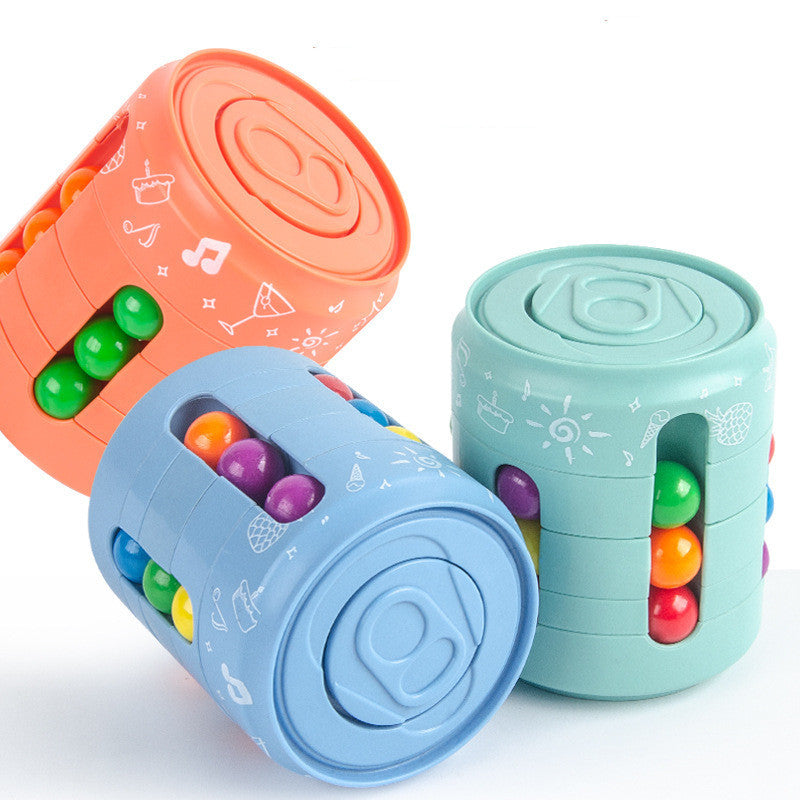 Can Cube Top – haricots colorés magiques, rotation des doigts, soulage le Stress