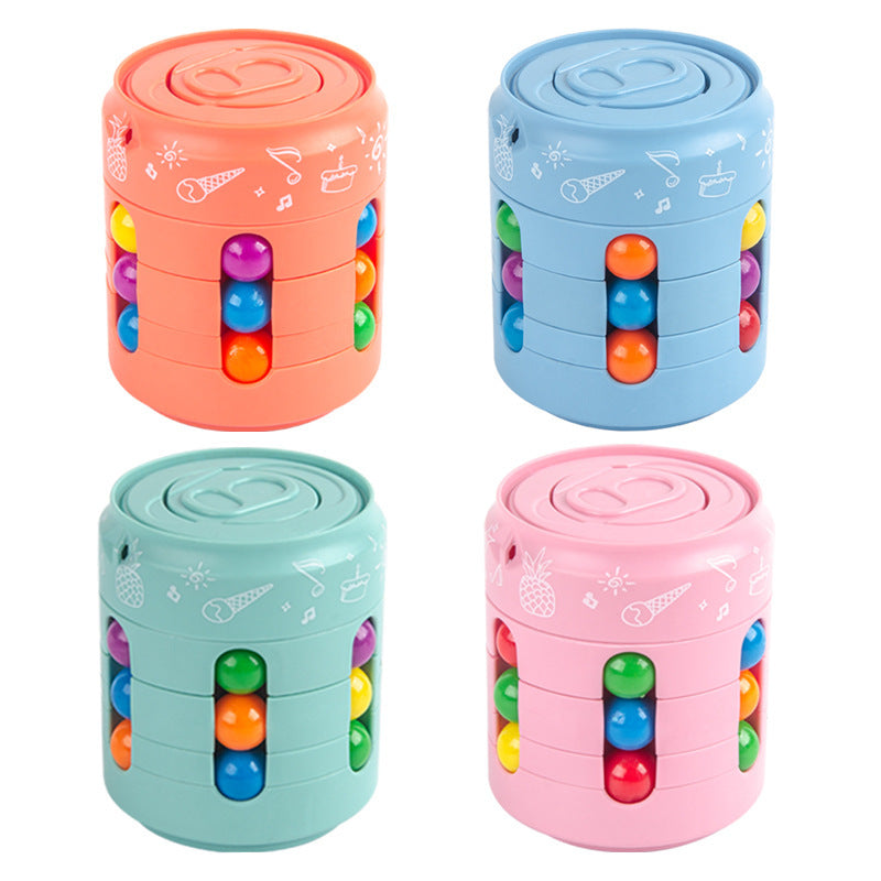 Can Cube Top – haricots colorés magiques, rotation des doigts, soulage le Stress