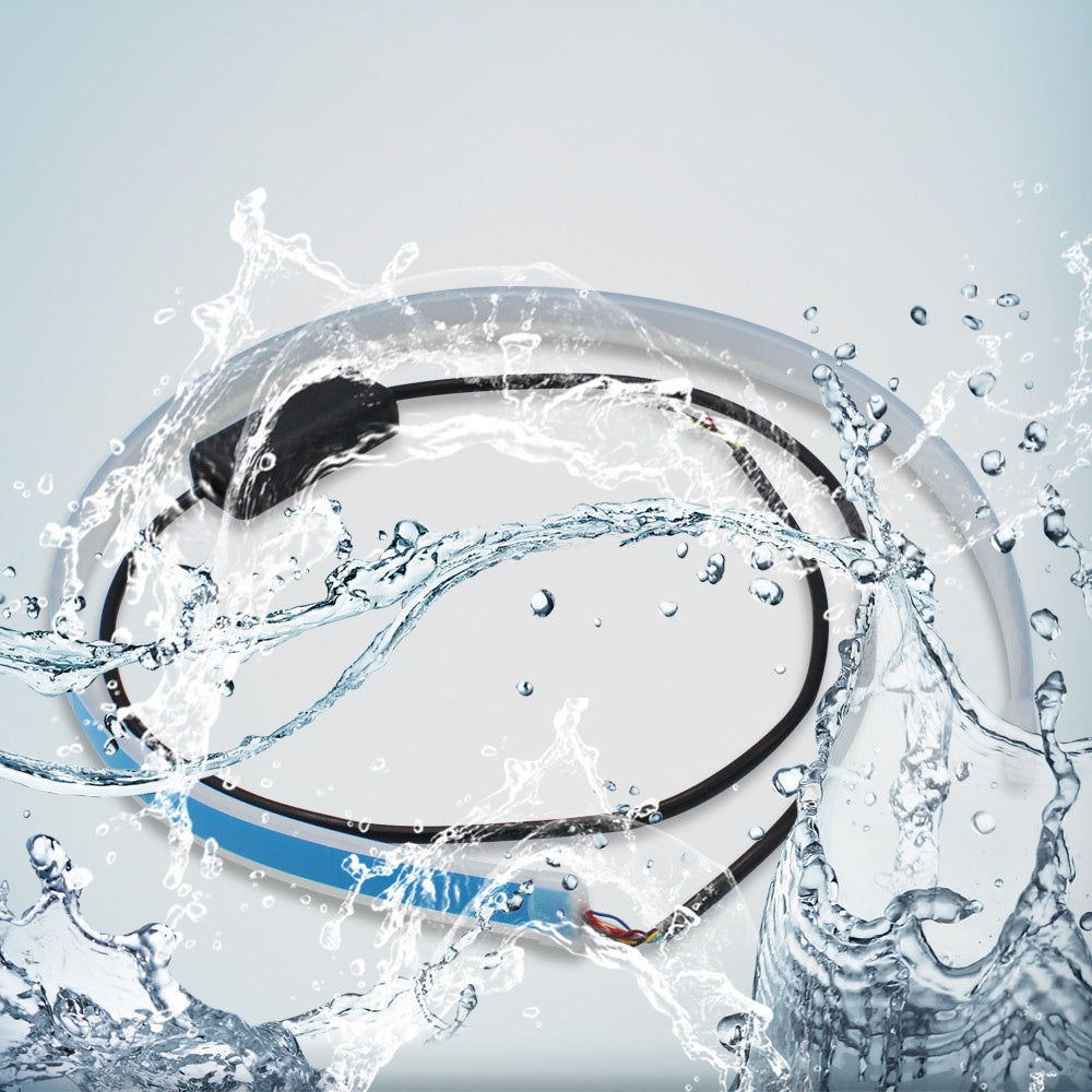 Luces de circulación diurna Led DRL para coche, luces de circulación diurna flexibles e impermeables, señal de giro automática, faros laterales de freno amarillos, accesorios para coche